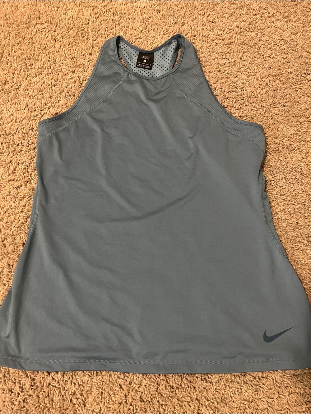 Nike Women’s Slate Blue High-Neck Racerback Tank